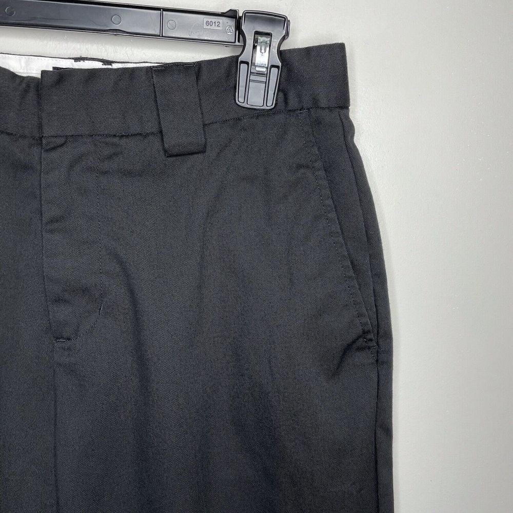 STUSSY Womens Black Flat Front Cropped Pants Wide-Leg Sz 29 - Picture 2 of 7